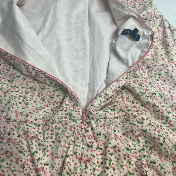 TALBOTS Women’s Ivory Floral Pleated Print Shift Dress Size 16W SEE‎ DESCRIPTION - Picture 11 of 12